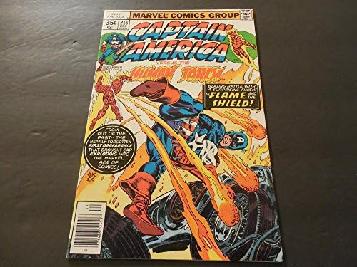 Kaptan Amerika 216 Aralık 1977 Tunç Çağı Marvel Çizgi Roman İnsan Meşalesi