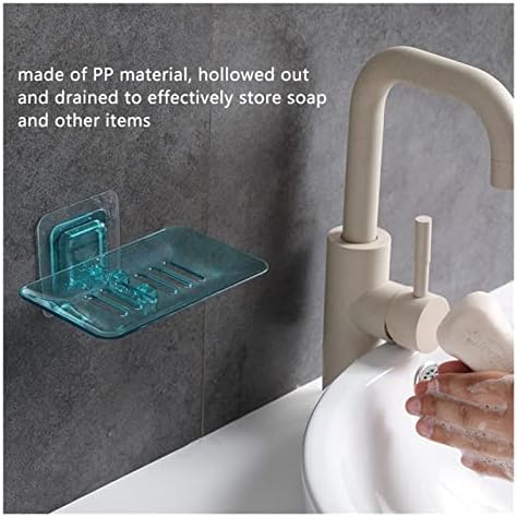 JUSTSILEI Banyo Duş Sabunluk Süzgeç Sabun Plastik Raf Tepsi Duvara Monte sabunluklar