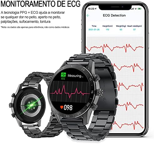 Zodvboz erkek Akıllı İzle, Kablosuz Şarj Bluetooth Sesli Arama Etkinlik Tracker,Kalp Hızı Uyku Monitör ile 1.39 HD Tam Dokunmatik