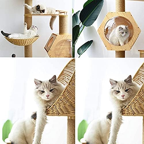 Haieshop Kedi Ağacı Kınamak Tırmalama Kedi Kulesi Kedi Taşlama Pençe Kedi Standı Amsument Pet Kedi Ağacı Büyük Kedi Tırmanma