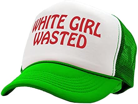 Gooder Tees - Beyaz Kız Boşa-Komik Parti Dans frat Koleji-Vintage Retro Tarzı kamyon şoförü şapkası Şapka