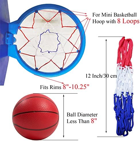 EDRLAITY Küçük Yedek Net için Mini basketbol potası Uyar 8 Döngüler, 8-10.25 Jantlar, tüm Hava Anti Kırbaç