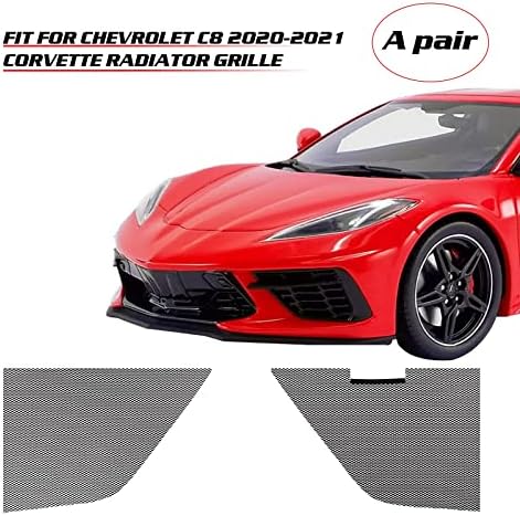 URLWALL araba ızgara örgü seti 2020-2021 Chevy Corvette C8, alüminyum gövde tampon Ön Koruma Dört ızgara örgü Kapakları, otomotiv