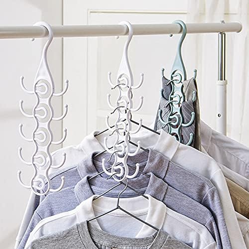 SALUTUY Giyim Raf, Ağır Çok Fonksiyonlu 10 Hooks Pratik Atkılar Askı Yatak Odası Banyo için(Gri)