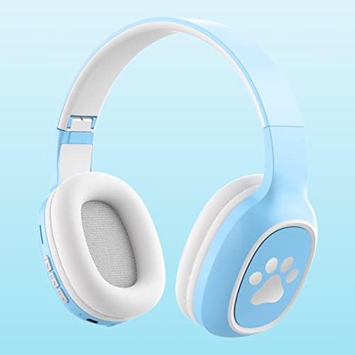 En iyi Kulaklık Bluetooth Uyumlu PC Mikrofonlu Kulaklık Taşınabilir Rahat Mavi