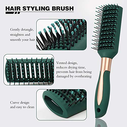 Erkek Kürek Saç Fırçası Tarak Seti Kadınlar ve Erkekler için 6 Adet ıslak Saç Fırçaları uzun Saçlar için Arapsaçı Yok Kıvırcık