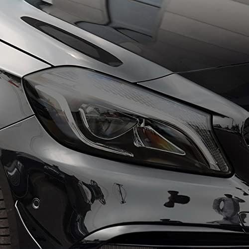Acclqes 2 adet araba Far koruyucu Film TPU etiket, Mercedes Benz A sınıfı W176 A45 AMG için