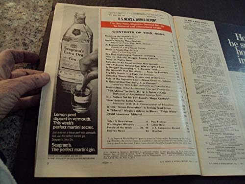 US News Dünya Raporu 1 Kasım 1971 Yargıtay'ı Yeniden Düzenliyor