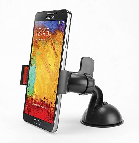 Cep-Şeyler Siyah 2-Prong Dashboard & Cam Tutucu ile Vantuz Uyumlu w / Samsung J7 Sky Pro & Benzer Boyutu Telefonları